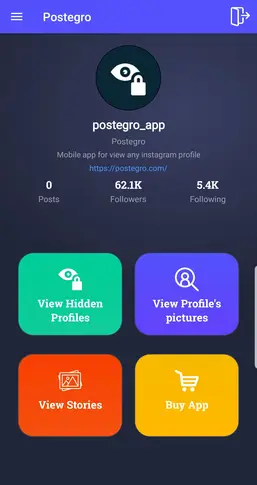 Postegro screenshot